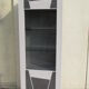 Backlit display case, oak and ceramic, very trendy