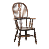 Antique English Highback Windsor Chair from the 18th Century