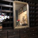 Gilded Louis Philippe mirror with decoration 120x77