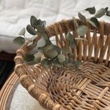 Large rattan and rope basket