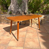 Scandinavian coffee table 1960 wood and ceramic