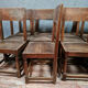 Series of 12 Louis XIII oak chairs circa 1850