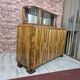 Exceptional Art Deco walnut sideboard with slatted glass display - 1930s