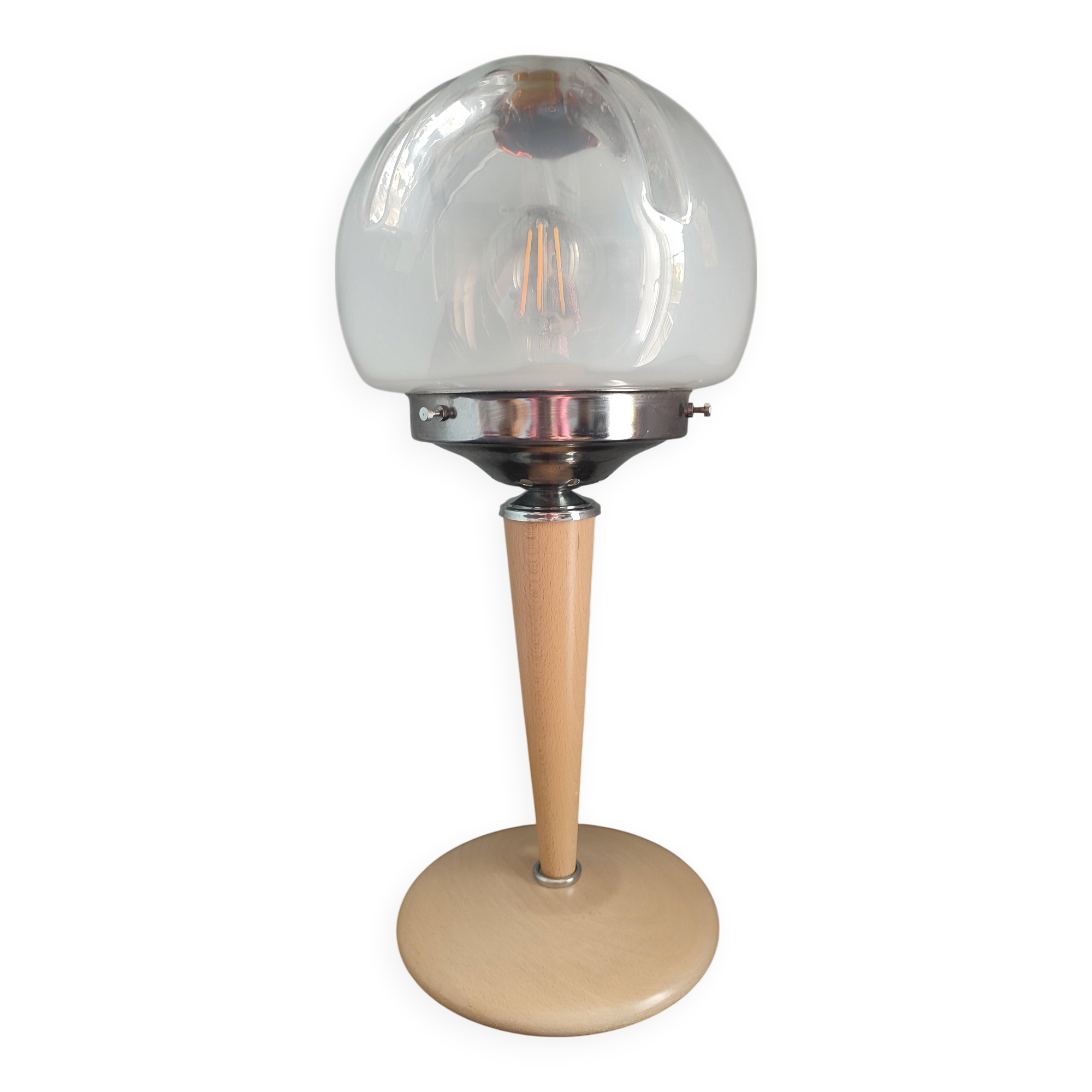 Large vintage Murano glass table lamp