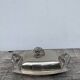 Silver metal pompom butter dish