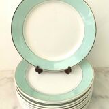 Set 12 plates fine earthenware Lunéville Meudon