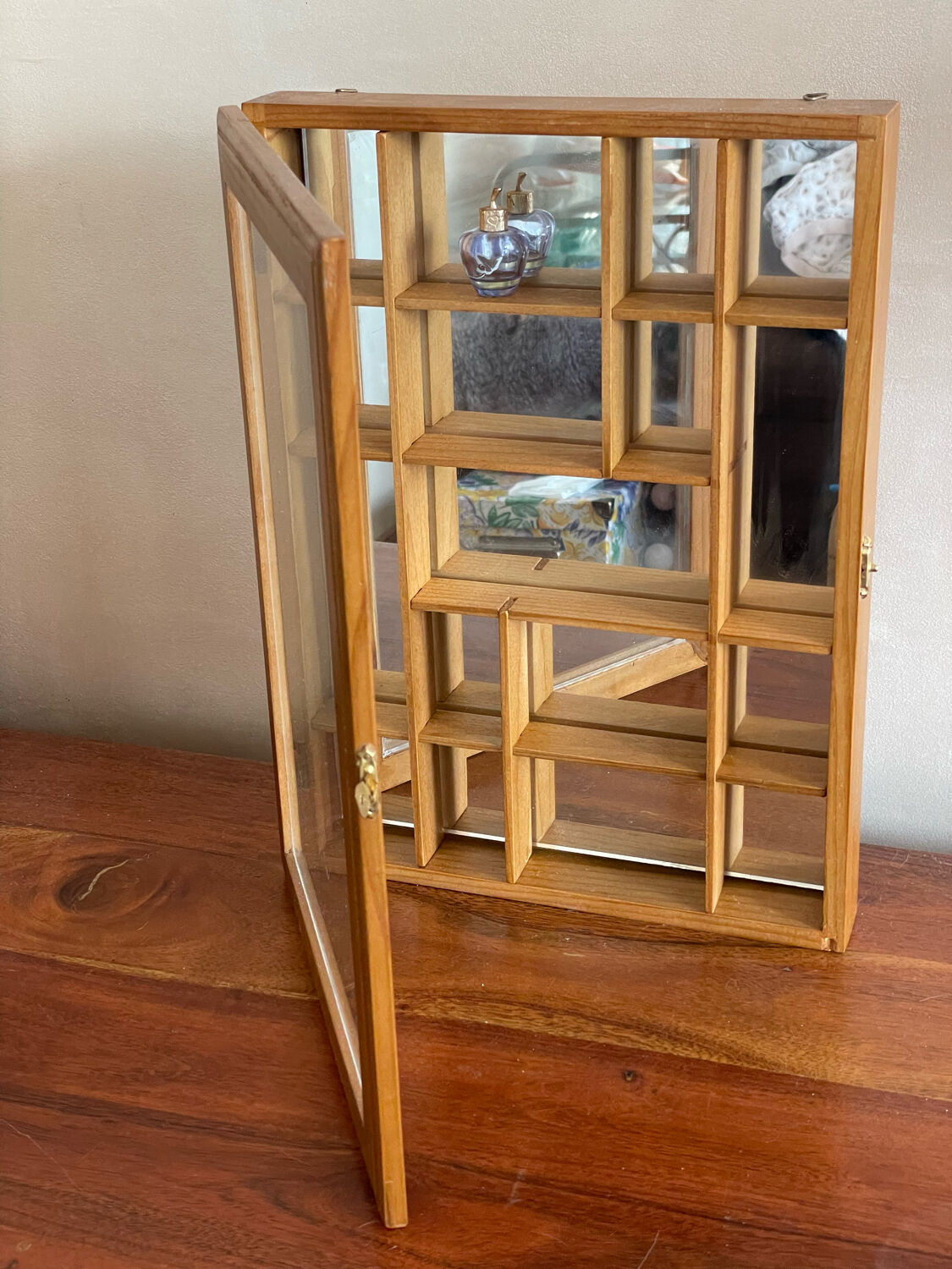 Wall display case for miniatures