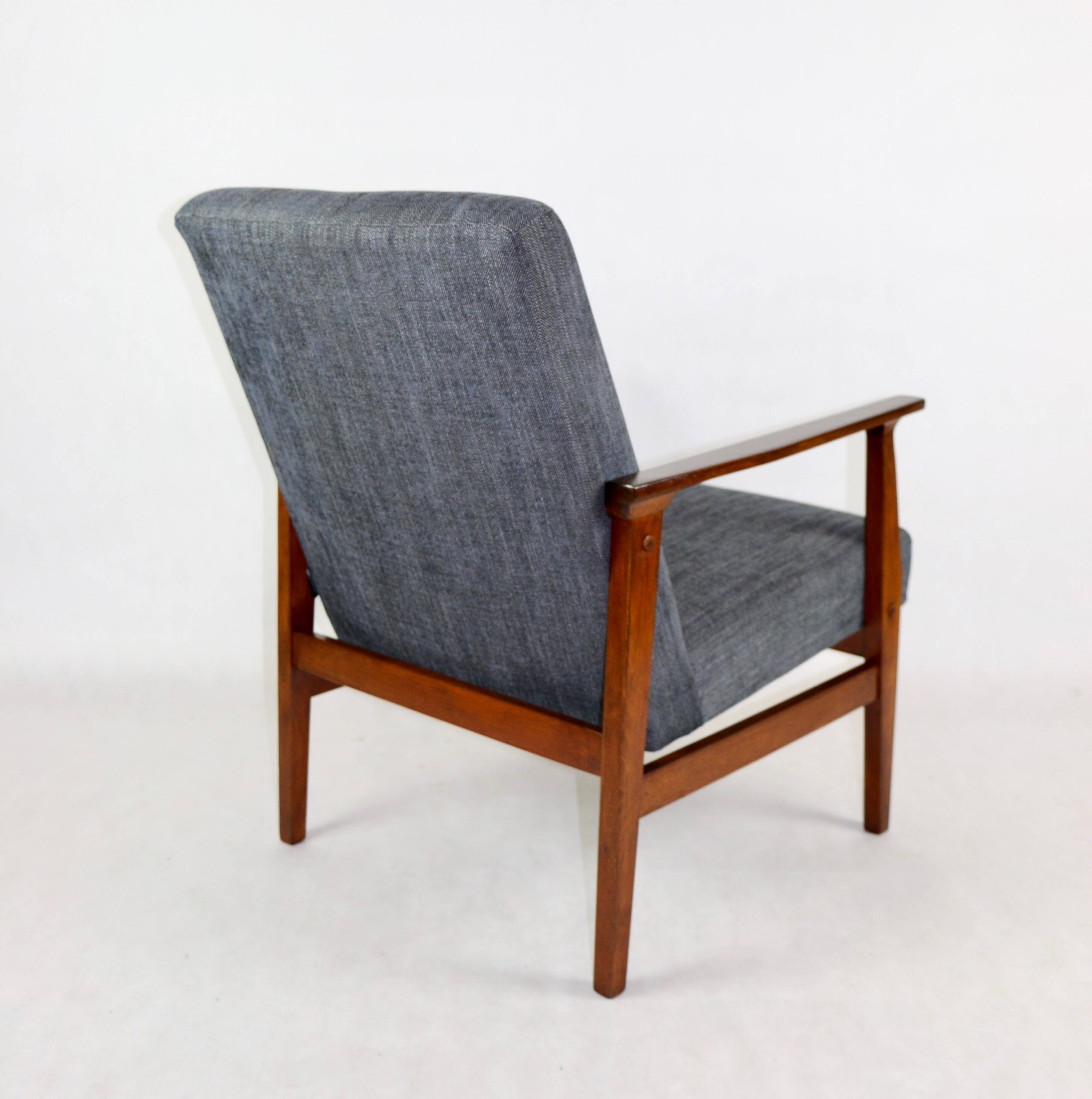 Vintage Black Club Armchair, 1970s