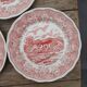 Lot 3 assiettes rose Campagne