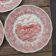 Lot 3 assiettes rose Campagne