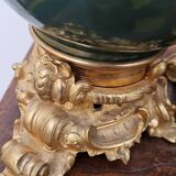 Pair of Chinese export porcelain vases in Louis XVI style mounted in gilded bronze