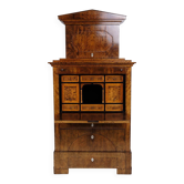 Secrétaire - Bouleau poli à la main et marqueterie - 2 tiroirs - Années 1840