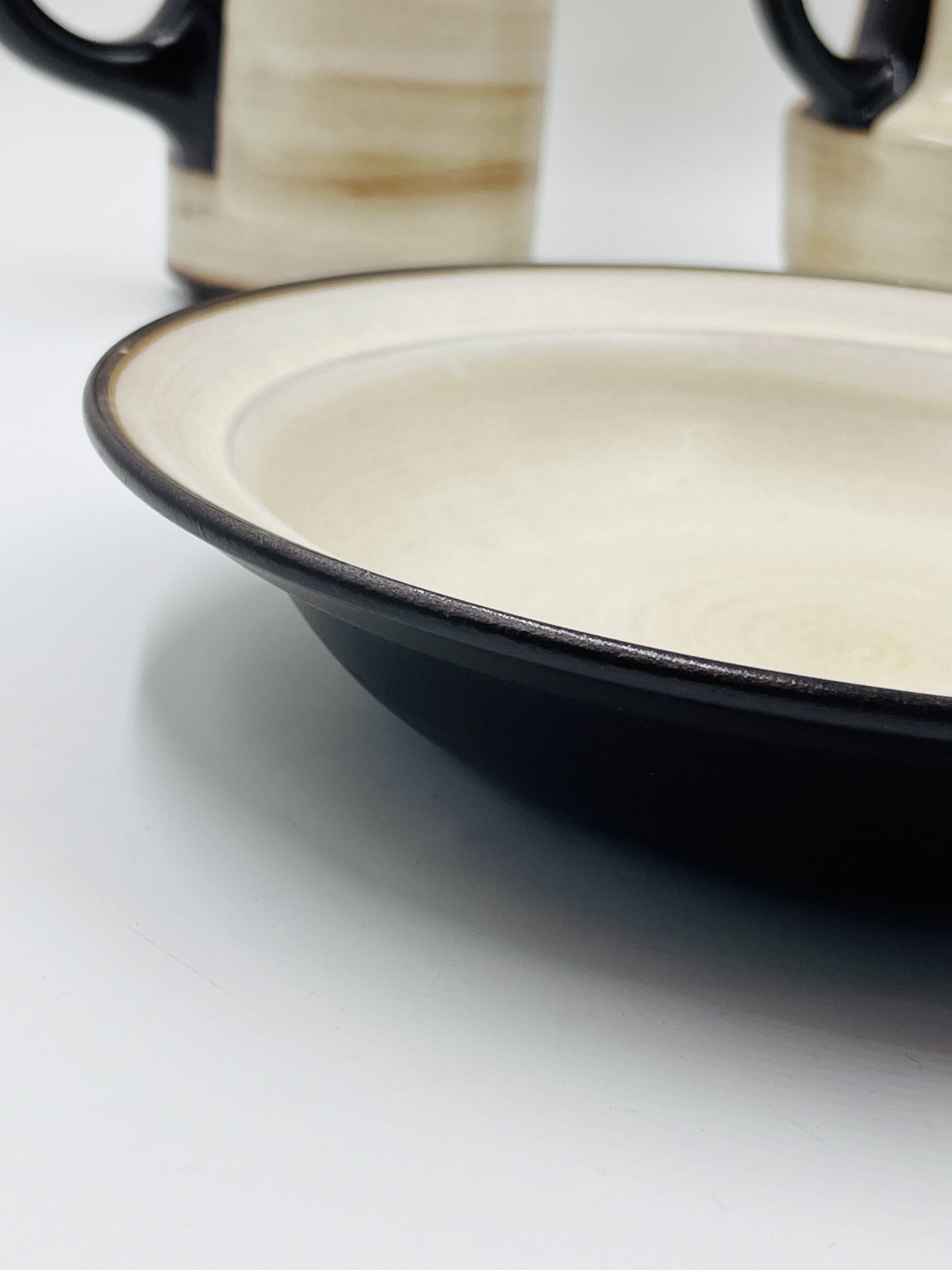 Vintage tableware service from West Germany from the 1970s.