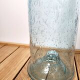 Biot carafe in blue blown glass