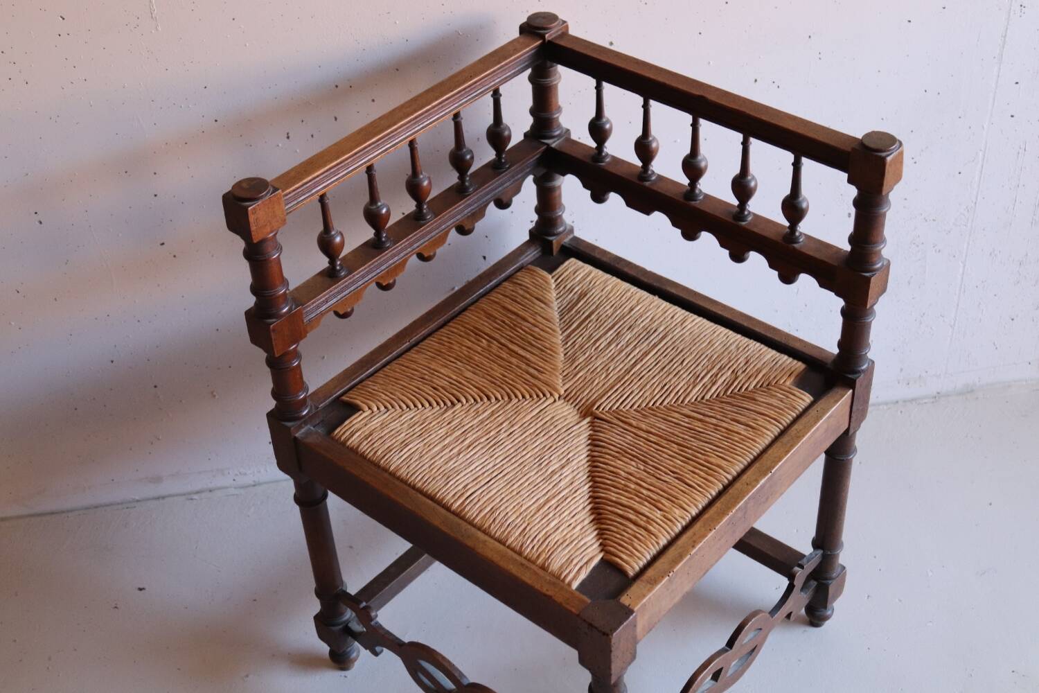 Vintage fireplace corner chair