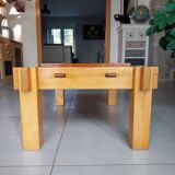 Solid elm coffee table from the 1960s