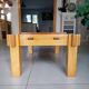 Table basse en orme massif années 1960