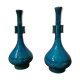 Paire de vases bleu japonisant Th.Deck