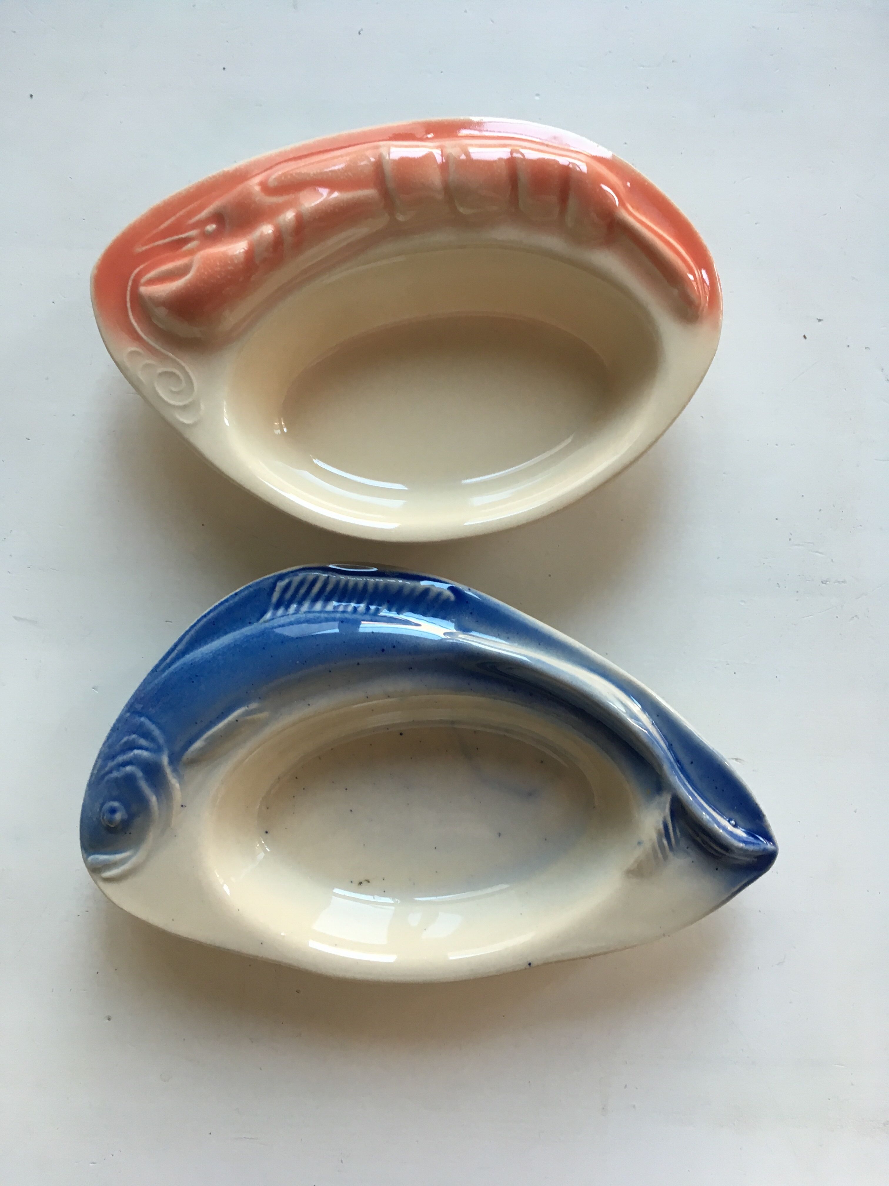 Set of 2 fish and crayfish cassolettes Charles Armand