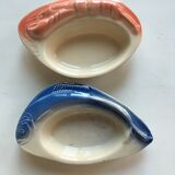 Ensemble de 2 cassolettes poisson et écrevisse Charles Armand