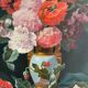 Table HST "Bouquet of flowers on a console" signed late 19th century