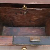 Louis XVI style flat desk in 19th century mahogany