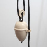 Art Deco ceiling lamp with porcelain pendulum 1920