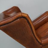 Vintage Dutch Cognac Colored Leather Club Chair