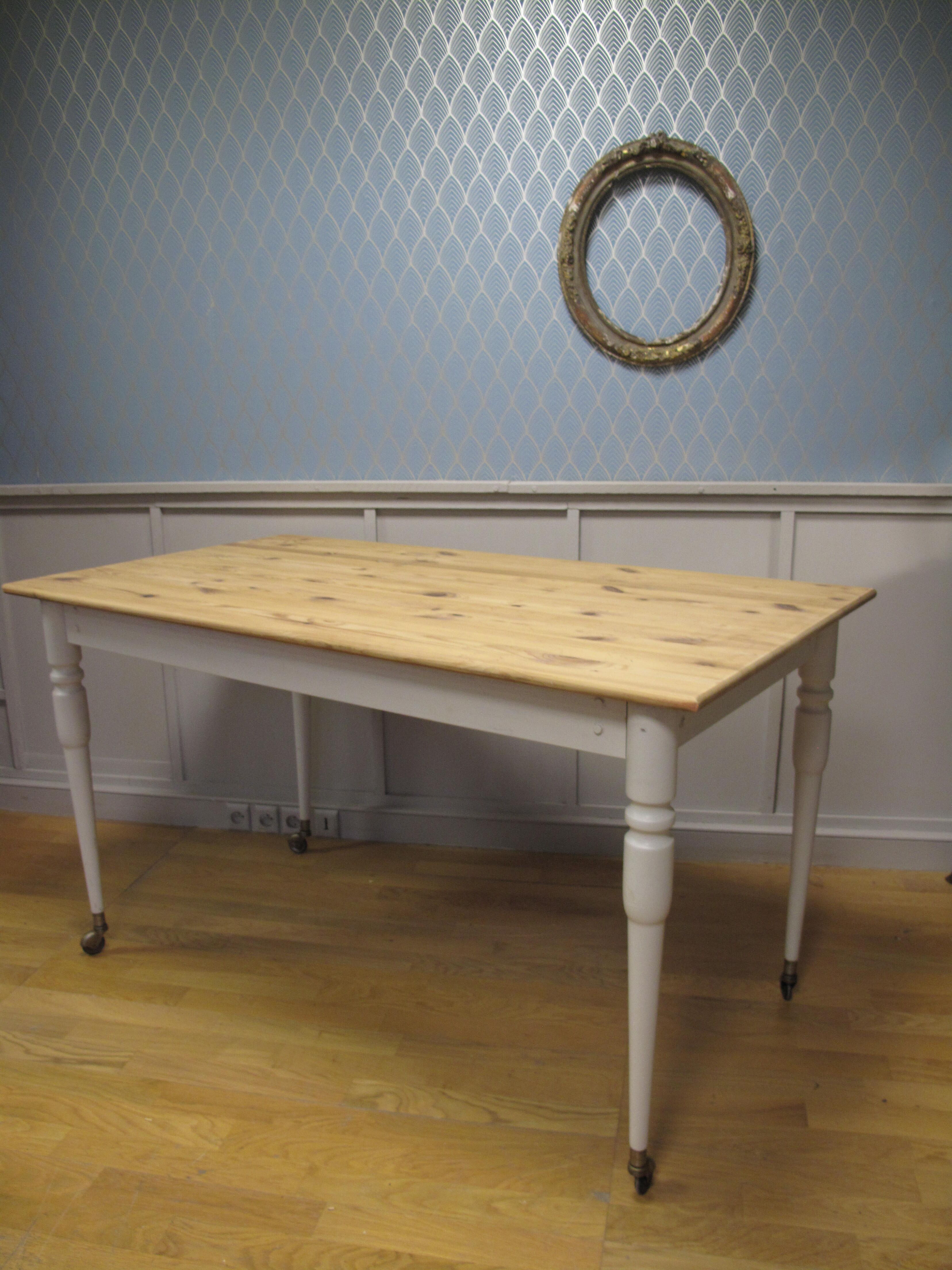 Restored vintage dining table