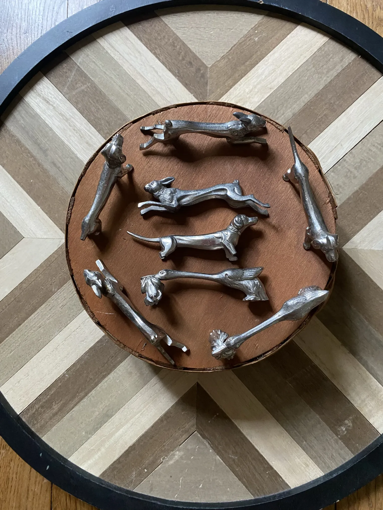 Antique animal knife rests