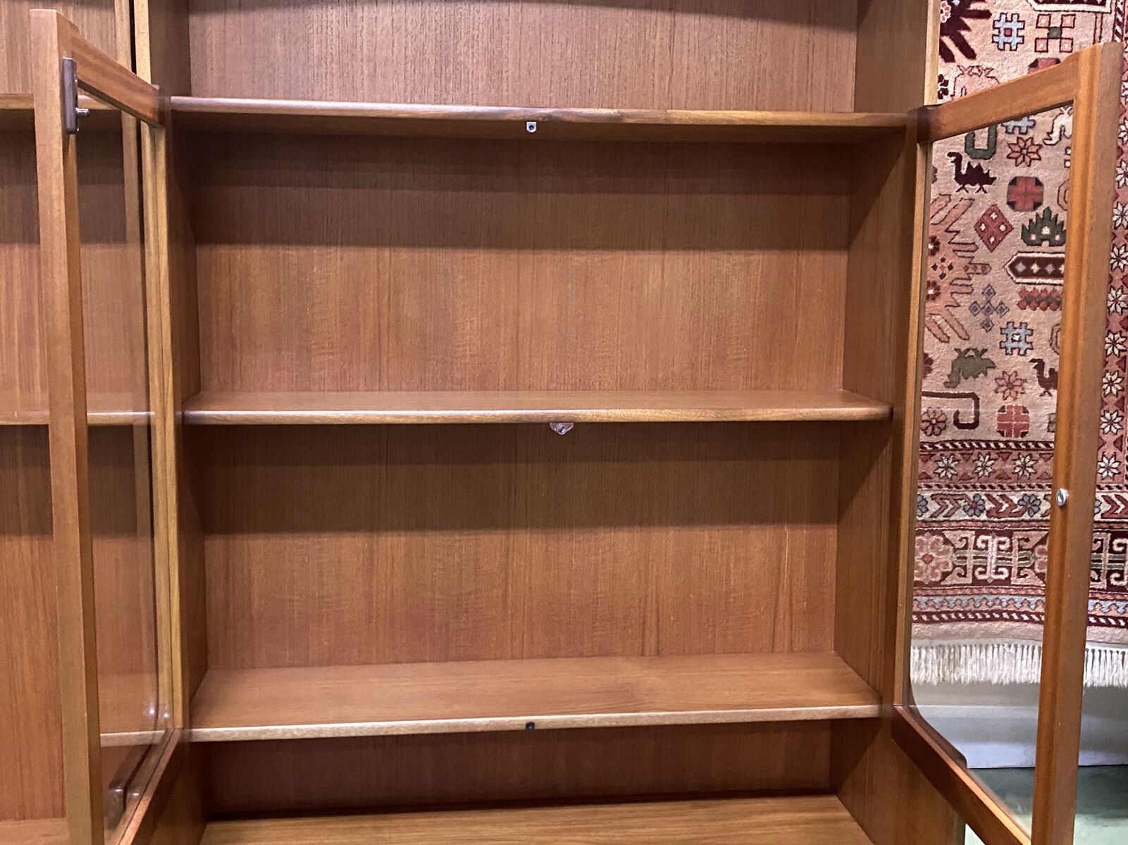 English library in 3 modules from the 1980s in teak