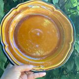 Set of 10 vintage 70s plates in Vallauris handcrafted earthenware