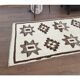 1970s Vintage Turkish Hand-Knotted Wool Cotton White Runner Rug 90X310