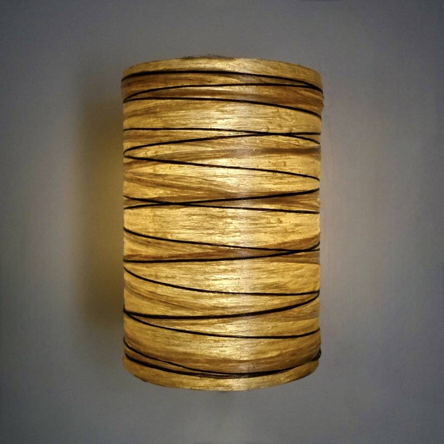 Resin and rope wall light by Accolay, France, 1970s