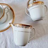 Lujoso Play para Café o Tee para respaldo en Porcelana Tharaud Limoges Modelo Austerlich