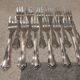 12 silver-plated metal cake forks by Ercuis silversmiths, Contours pattern