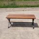 1970s Coffee table oak wrought iron 115 cm