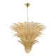 Barovier & Toso Style Gold-Palmette Murano Glass Pendant Chandelier