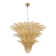 Barovier & Toso Style Gold-Palmette Murano Glass Pendant Chandelier