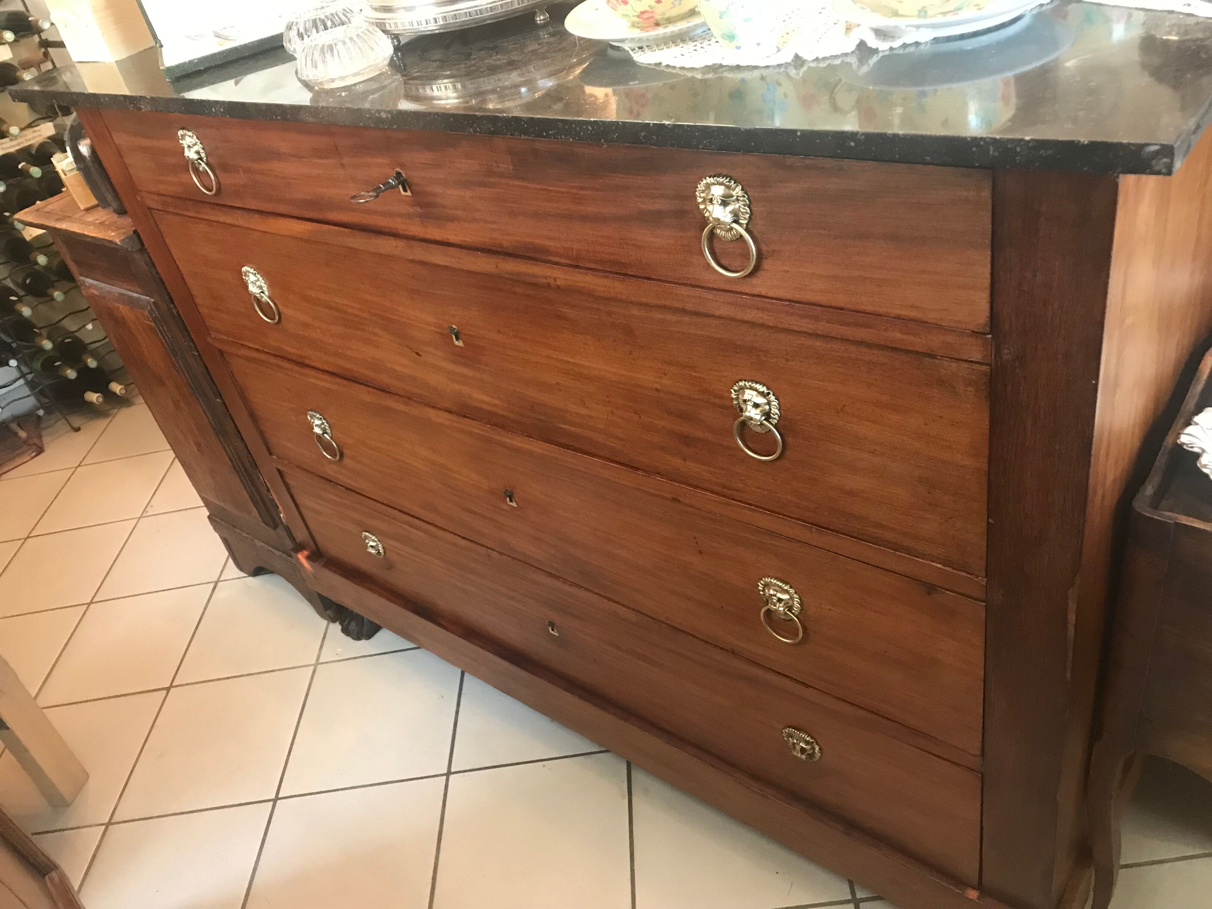 Chest of drawers lion pates back from Egypt