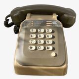 Old telephone 1980 socotel brown bakelite