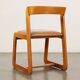 Chaises vintage par Mario Sabot années 1970 en bois de hêtre peint et tissu