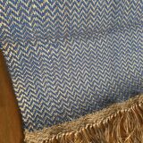 Hemp and wool woven carpet - 132x72cm