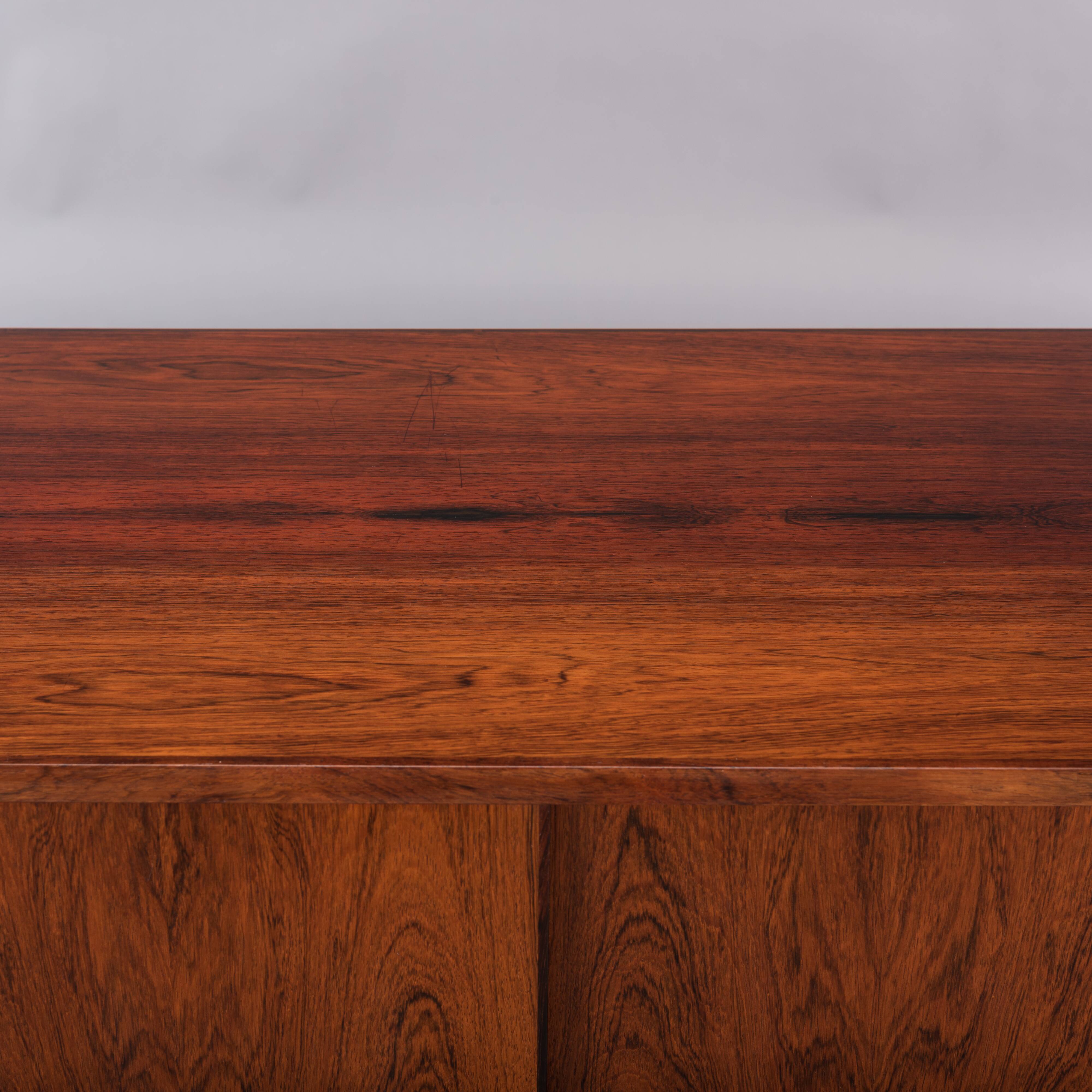Mid-century rosewood sideboard with sliding doors from DR Mobler, 1960s