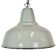 Lampe suspendue en émail gris industriel, années 1960