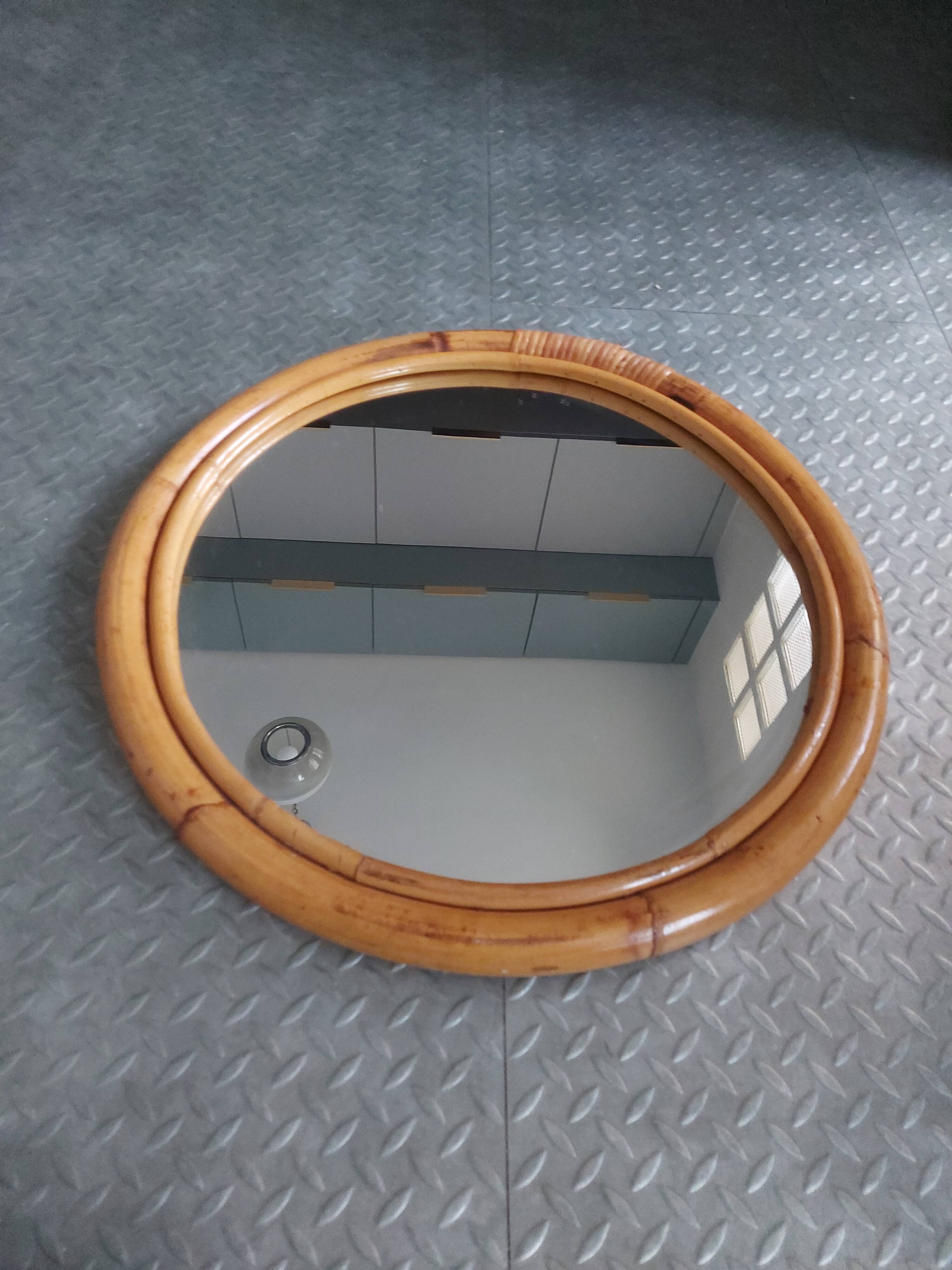 Miroir en bambou