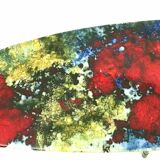 Oval Coffee Table by Stil Keramos with a Colored Lacquered Ceramic Top