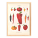 Poster about chili peppers, based on an old engraving from 1886.