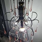 Antique Italian Chandelier Murano Glass Italy 1940s