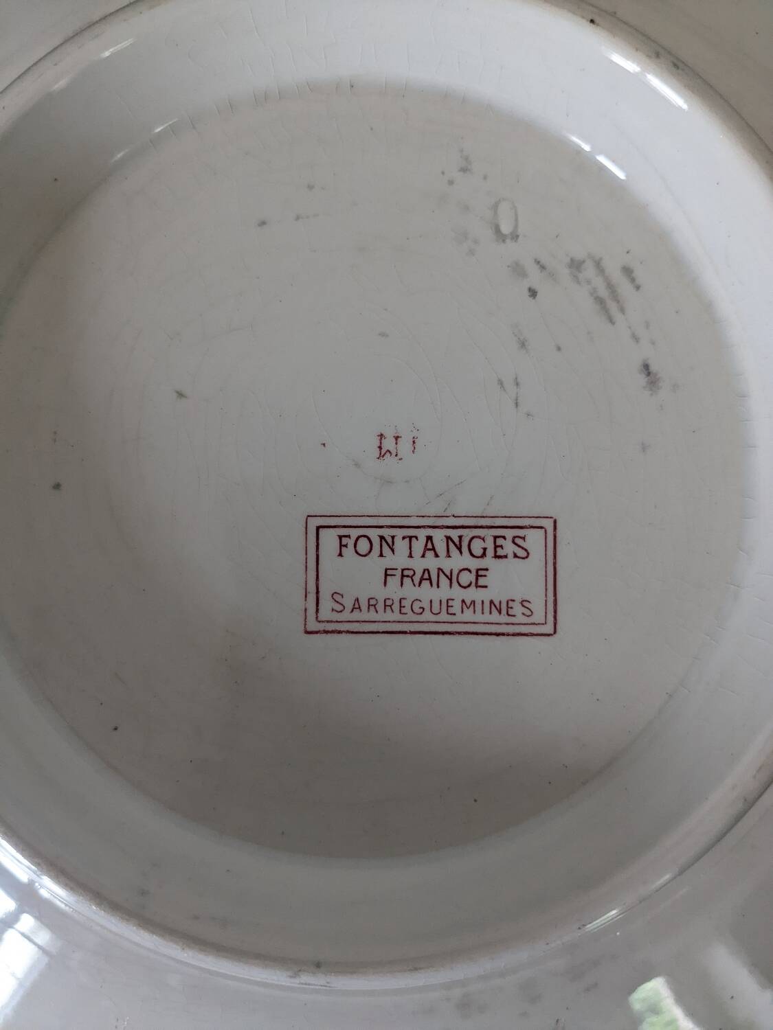 Fontanges Sarreguemines dish
